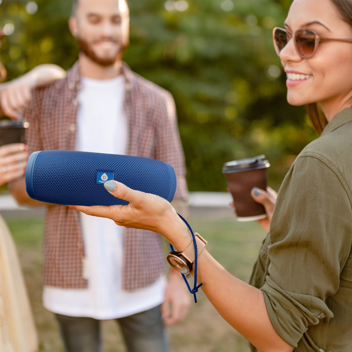 Total Audio Freedom Collection – Wireless Earbuds + Extended-Play 360° Speaker + Waterproof Suction Speaker