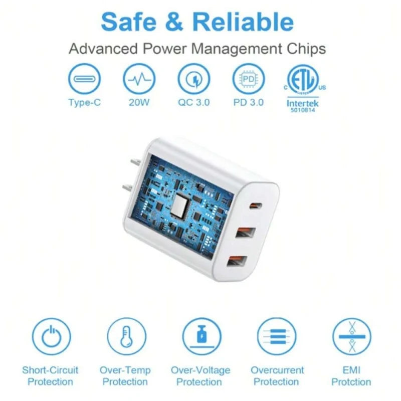 Charger Cable - Portable, Durable, Essential for Charging Compatible with Multiple Devices and Ensures Device Safety.