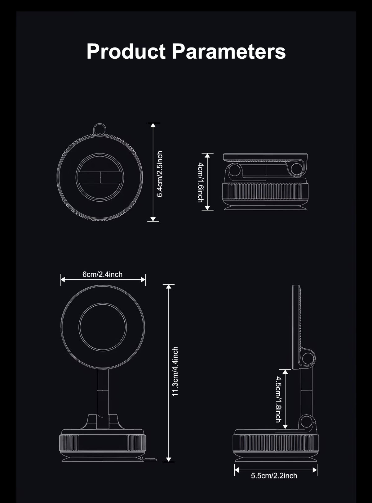 2025 New Arrivals Electronic Gadgets Trending Phone Accessories Magnetic Suction Car Mount & Mobile Phone Holder