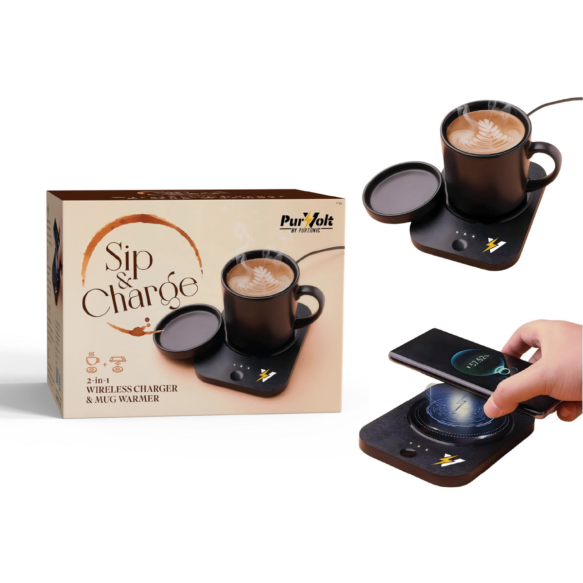 Sip & Charge 2-in-1 Wireless Charger & Mug Warmer