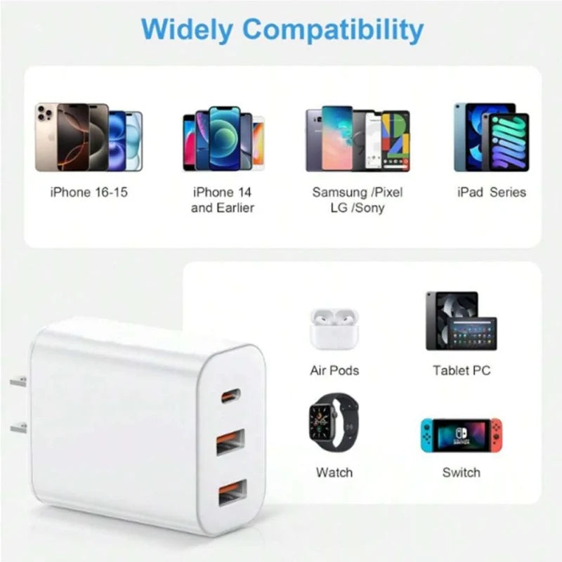 Charger Cable - Portable, Durable, Essential for Charging Compatible with Multiple Devices and Ensures Device Safety.