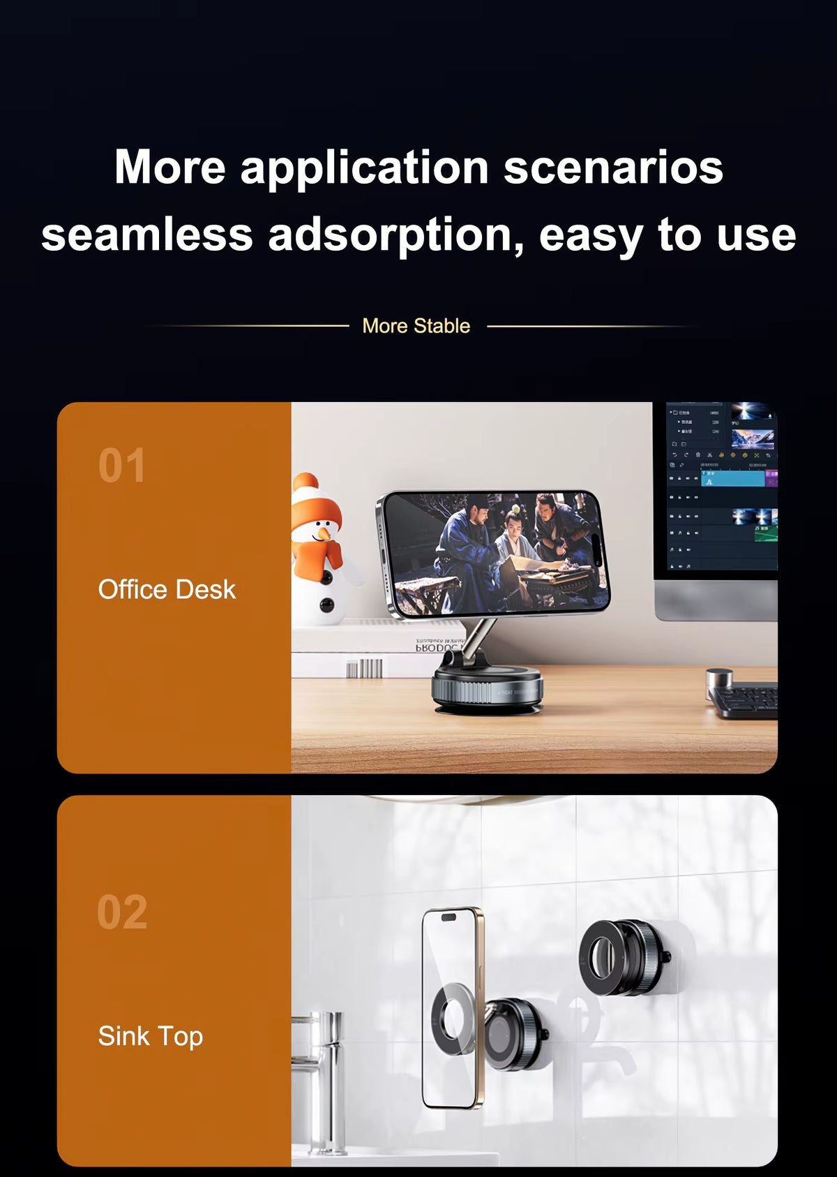2025 New Arrivals Electronic Gadgets Trending Phone Accessories Magnetic Suction Car Mount & Mobile Phone Holder